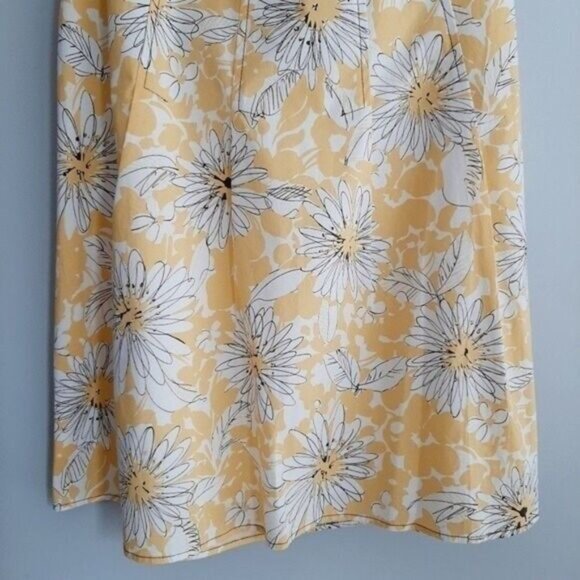 RW&CO Strapless Floral Mini Dress Yellow & White Sz 10 Flawed - Picture 9 of 12